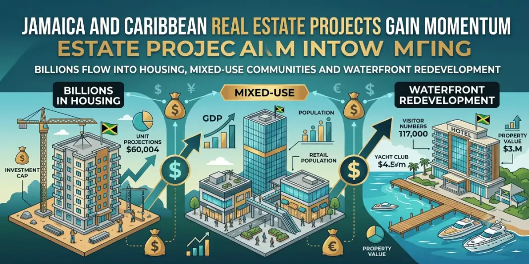 Jamaica and Caribbean Real Estate Projects Gain Momentum as Billions Flow into Housing, Mixed-Use Communities and Waterfront Redevelopment Jamaica and Caribbean Real Estate Projects Gain Momentum as Billions Flow into Housing, Mixed-Use Communities and Waterfront Redevelopment